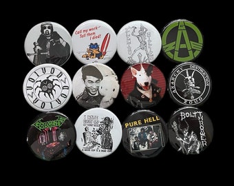 Punk Metal Pop Culture buttons