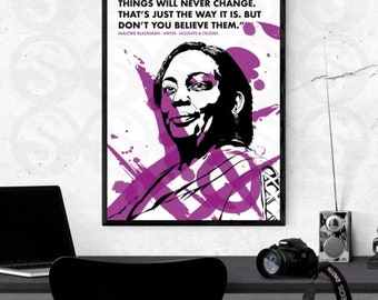 Writer, Malorie Blackman Digital Download - Quote|Theatre lover poster|artwork|print|illustration|Theatre|stage|arts|Theatre gifts.