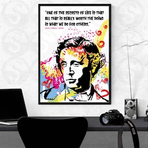 Writer - Lewis Carroll - Quote|Theatre lover poster|artwork|print|illustration|Theatre|stage|arts|Theatre gifts.