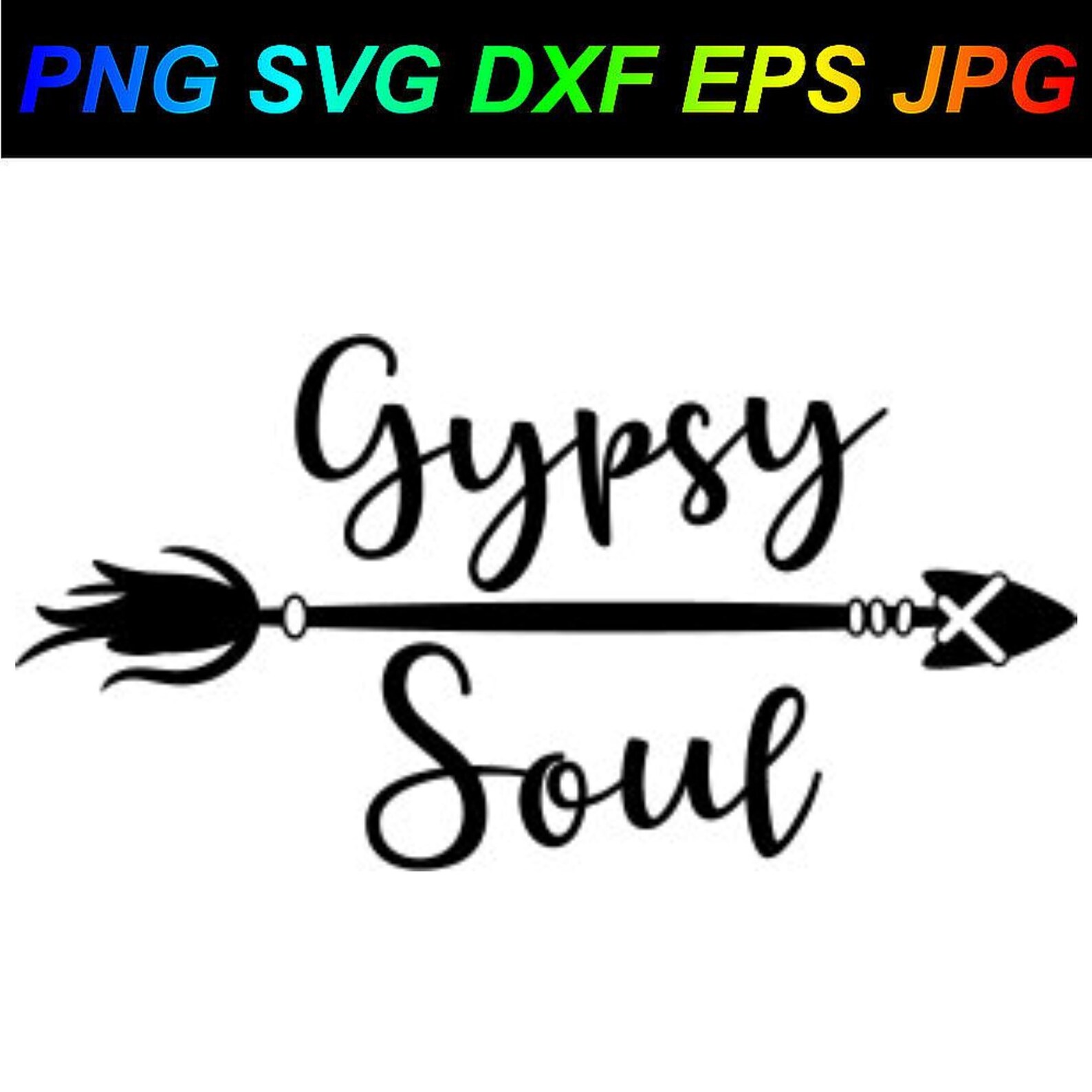 Gypsy Soul PNG SVG DXF Eps Jpg Etsy