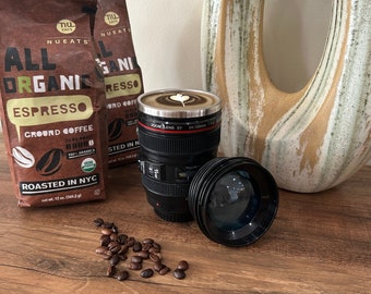 Cadeau photographe Réplique d'objectif d'appareil photo tasse