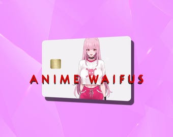 Anime Waifu - Pink Skull Punk - Card Cover - Weather/UV Resistant