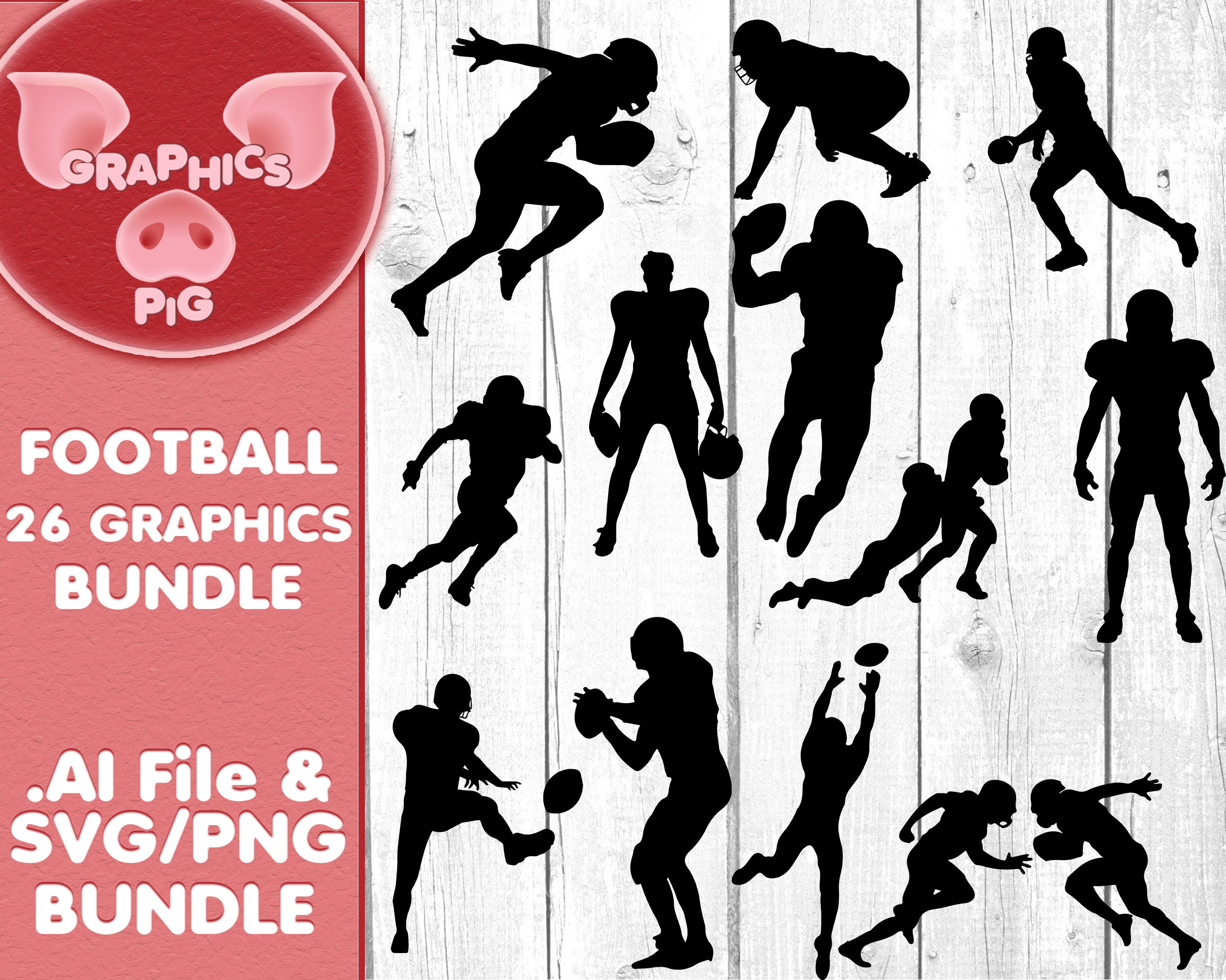 Football Svg Basic Football Svg Bundle - Etsy