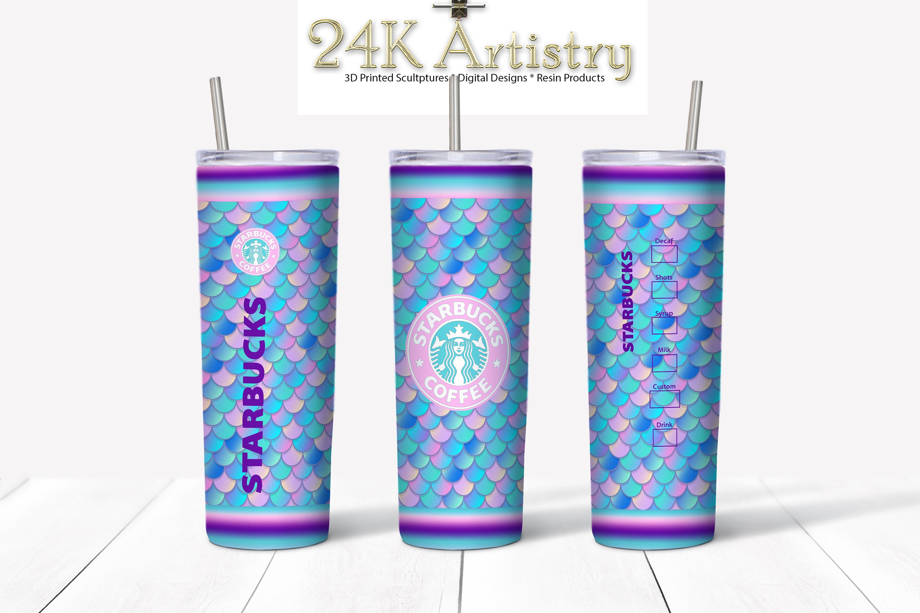 lv x starbucks inspired tumbler – La Mermaid Creations