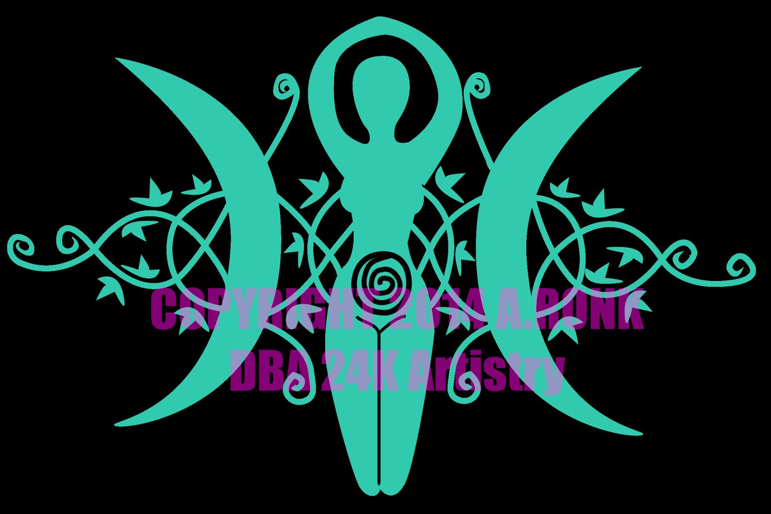 Triple Moon Goddess Digital SVG Cricut Silhouette Studio Etsy