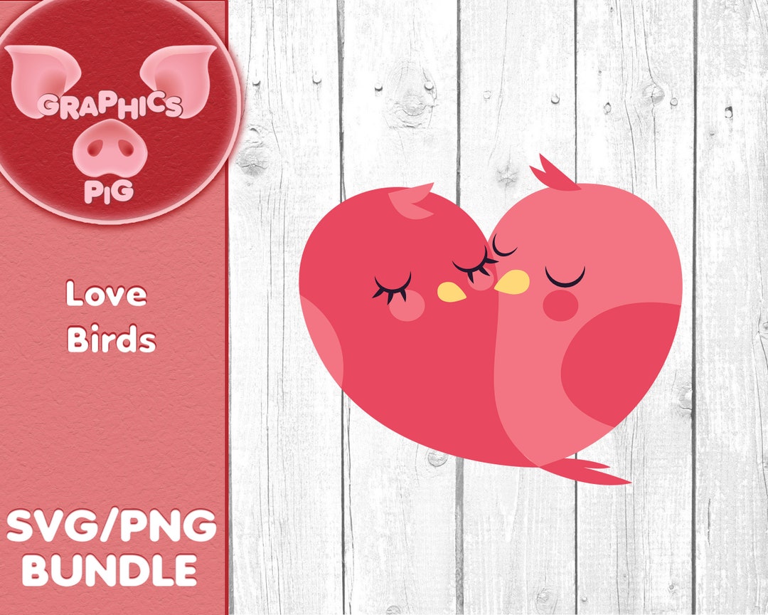 Love Birds Valentines Day Png/svg for Decals, Shirts, and More - Etsy