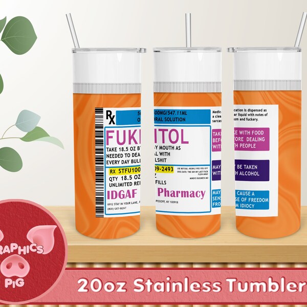 Medication Tumbler Etsy