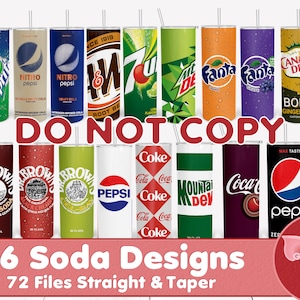Soda Tumblers Soda Tumbler PNG Wrap | 20oz Digital Download | Sublimation Design for Tumblers | Colorful Pop Drink Wrap | Instant Download