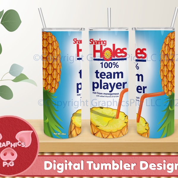 Swingers Pineapple, Original Designer, 20 oz Tumbler PNG Digital,  Upside down pineapple, sharing holes