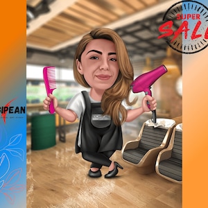 Caricature Drawing, Cartoon Portrait, Custom Caricature, Personalised Gift, Digital Portrait, Caricature Portrait, Portrait from Photo