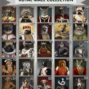 Custom Portrait, Pet Portrait, Personalized Pet Portrait, Chrismas gift ideas, Cartoon Uniform, Vintage Pet Portrait