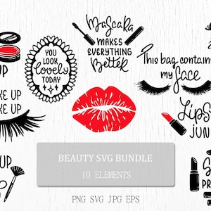 Beauty SVG Bundle, Makeup SVG designs , Makeup quotes, SVG, Digital Download