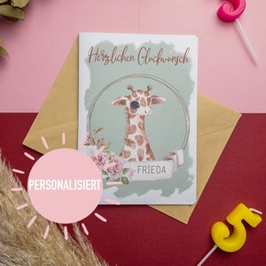 Karte zum Geburtstag personalisiert | Karte Geburtstagskind | Kindergeburtstag Karte A6 | Klappkarte Geburtstag Mädchen | Glückwunschkarte