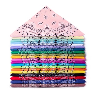 BANDANA Paisley Mandala pure coton épaisseur supérieure 20 couleurs exclusives packaging individuel Kraft eco conçu image 4