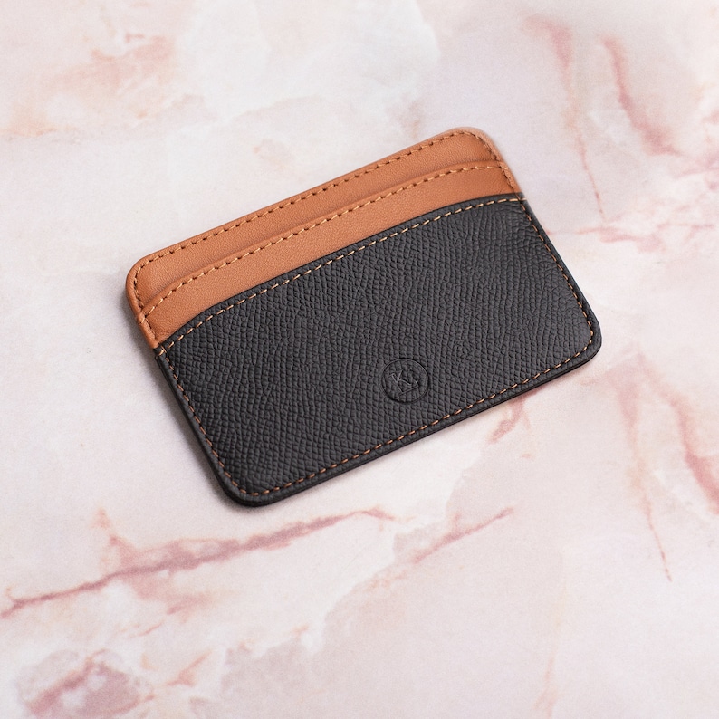 Men's and Women's Card Holder in Luxury Italian Leather: Epsom Calfskin / Saffiano Calfskin / Nappa Lambskin RFID Contactless Bank Card Protection image 9