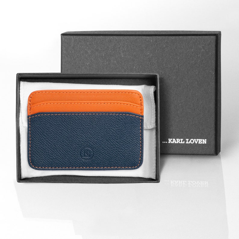 Men's and Women's Card Holder in Luxury Italian Leather: Epsom Calfskin / Saffiano Calfskin / Nappa Lambskin RFID Contactless Bank Card Protection image 5