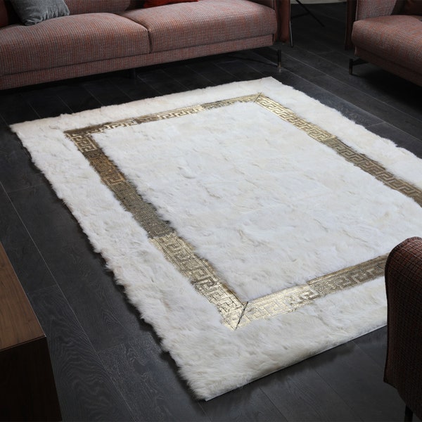 White Fur Rug Etsy