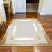 Unique Modern White Gold Geometric Plush Area Faux Fur Soft Rug, Living ...