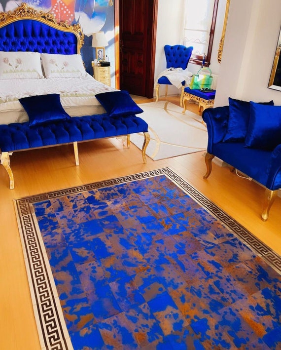 Bedroom Rug, Modern Rug, Rugs for Bedroom, Area Rug 8x10, Cowhide Rug, Leather Rug, Area Rug 5x7, 8x10 Rug, Handmade Rug, Floor Rug