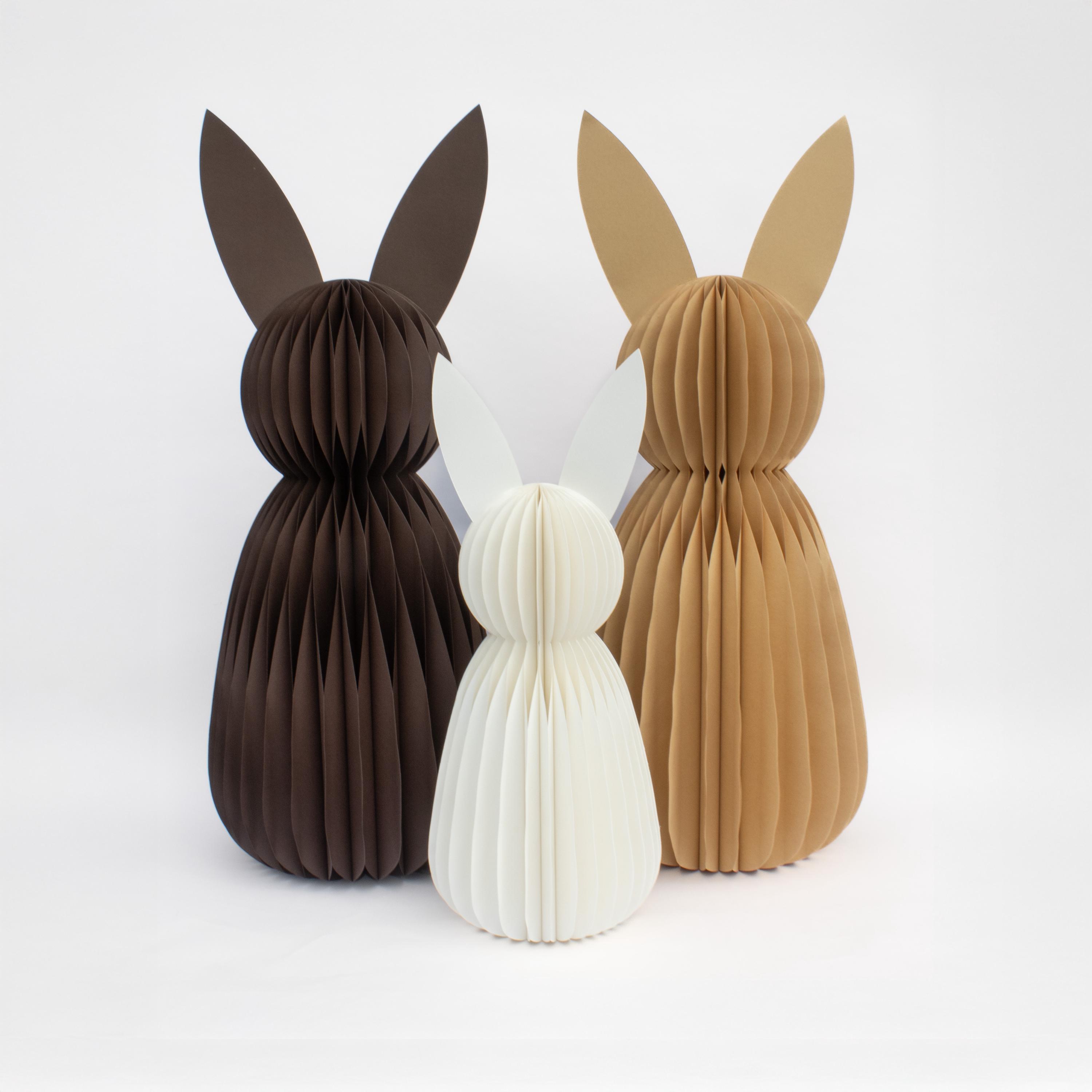 12er Set Osterhasen Deko – 30 Cm Wabenhasen Zum Aufhängen – 6 Farben – Wiederverwendbar Für Ostern, Frühling & Partys