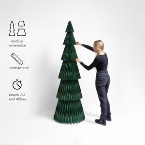 Albero di Natale di carta XL, albero di Natale sostenibile, albero di Natale di carta, realistico 200 cm, alternativa all'albero di Natale
