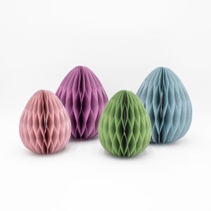Uovo di Pasqua XL in carta – decorazione pastello per Pasqua | Pieghevole, sostenibile e riutilizzabile | Decorazione primaverile per tavolo e finestra