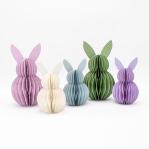 Osterhasen aus Papier – Minimalistische Deko, Nachhaltig & Wiederverwendbar – Osterdekoration – Papierdekoration