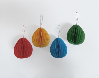 Paper Easter eggs for hanging, sustainable Easter decorations, paper pendants for Easter, minimalist Easter decorations, paper balls