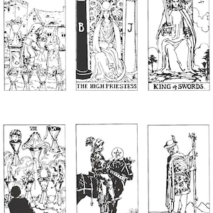 Full Deck of Rider Waite Tarot Cards, Major and Minor Arcanas, Instant Download,  Printable PDF File