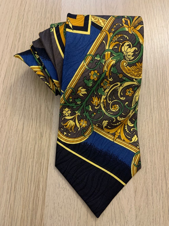 GIANNI VERSACE Tie in 100 Pure Silk Vintage 90s Etsy