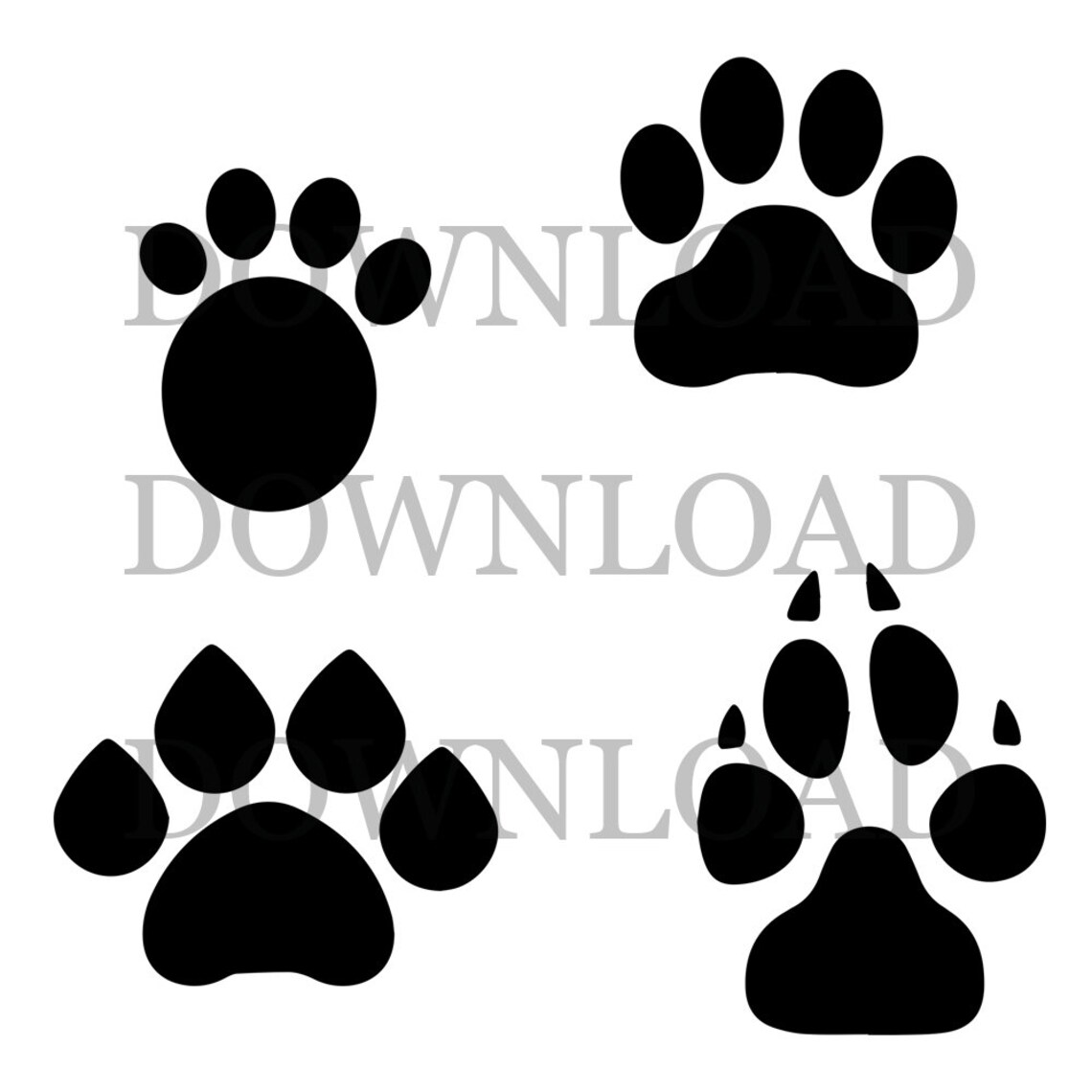 Download Pawprint SVG File Dog Paw Svg Cat Paw Svg Pet clipart | Etsy