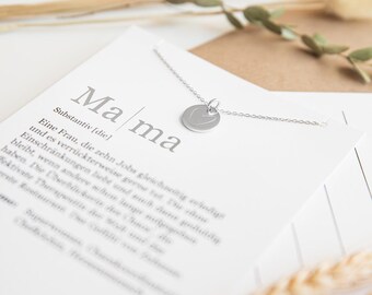 Necklace with heart engraving | Mom definition | Necklace | Accessory for mom | Mother's Day gift | Mother's Day gift | Silver jewelry