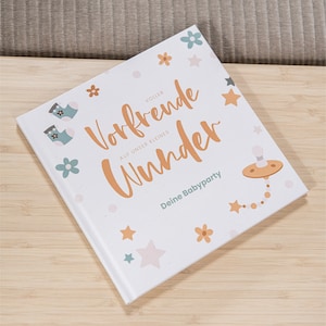Babyparty Gästebuch | Babyshower Album | Babyparty-Buch zum Ausfüllen | Babyparty Geschenk für werdende Mama