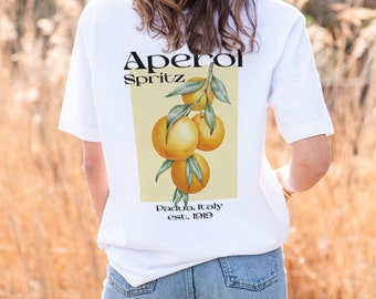 Aperol Spritz T-Shirt | Aperol Vintage T-Shirt | Aperol Spritz Backprint | Unisex Shirt