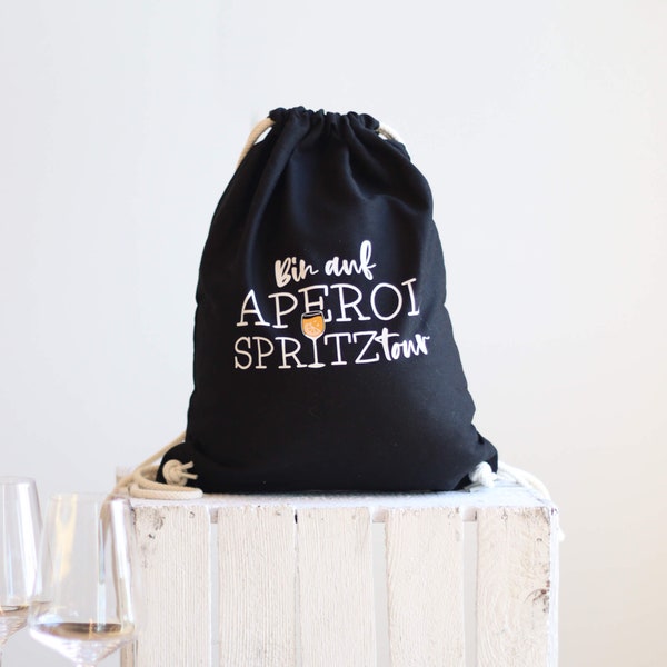 Bin auf Aperol Spritztour Turnbeutel | Aperol Spritz Tasche | Geschenk für Aperol Liebhaber