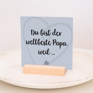 Weltbester Papa Karten | Kartenaufsteller aus Holz | Kartenhalter für Väter | Geschenk zum Vatertag | Vatertagsgeschenk