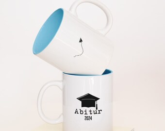 Abitur Tasse | Tasse zum Abitur | Tasse mit Abschlusshut | Abigeschenk