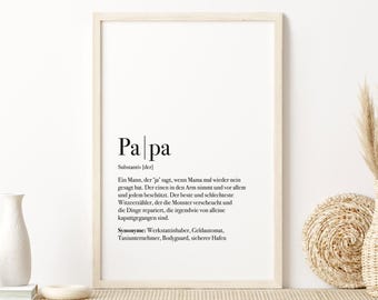 Dad Poster | Dad Definition | Wall Art | Gift for Dad | Father's Day Gift | Father's Day Present
