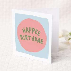 Harry Potter Grußkarte | Geschenk für Zauber Fans | Geburtstagskarte | Happee Birthdae Karte von Hagrid |  Klappkarte