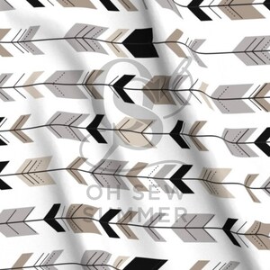 Made to Order, Fletching Arrows in Woodland Neutral on White  UV50 for your Wonderfold, Rainbow Baby Wagon