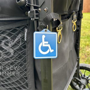Wheelchair Acrylic Tag for Backpacks, Wheelchair, Strollers, Wagons