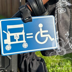 Wagon Wheelchair Acrylic Tag for Strollers Wagons