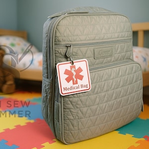 Medical Bag Acrylic Tag for Backpacks, Wheelchair, Strollers, Wagons