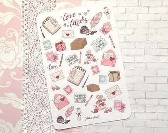 love letters sticker sheet