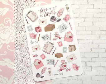 love letters sticker sheet