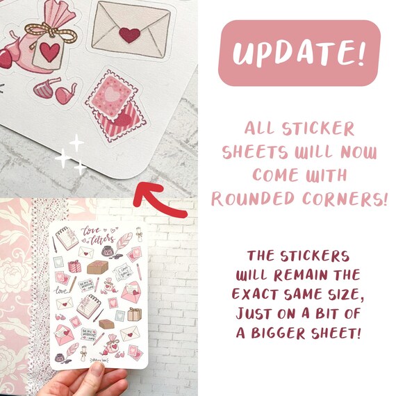 Doodle Flowers Sticker Sheet Warm Theme Stickers for Bullet Journal and  Scrapbook 