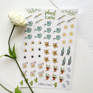d'autocollants pour l'entretien des plantes | stickers pour bullet journal et scrapbooking