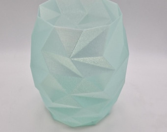 Jarrón geométrico impreso en 3D, decoración ornamental de PLA