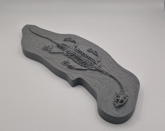 Réplica de dinosaurio reptil marino de modelo fósil de plesiosaurio para decoración del hogar, impresión 3D y corte
