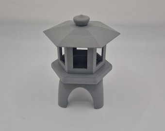 Adorno pequeño de linterna de piedra japonesa "Vela de té"
